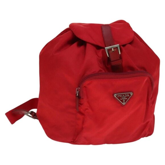 PRADA Backpack Nylon Red Auth ar13087 - Picture 1 of 16